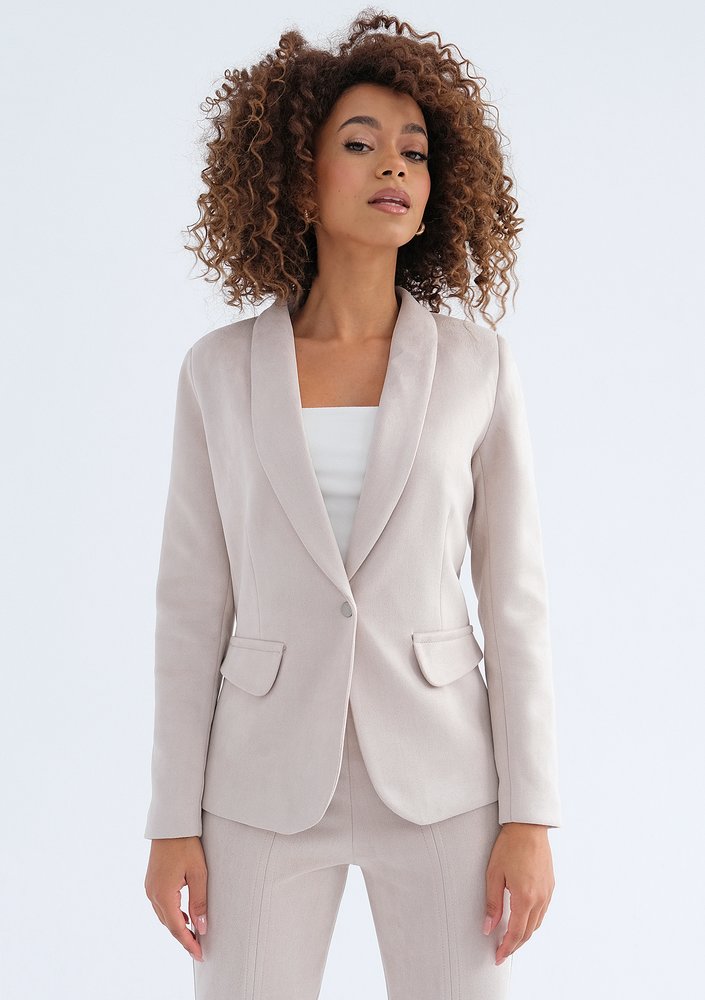 Preva - Beige eco suede blazer