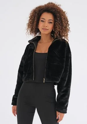 Mojo - Short black faux fur jacket