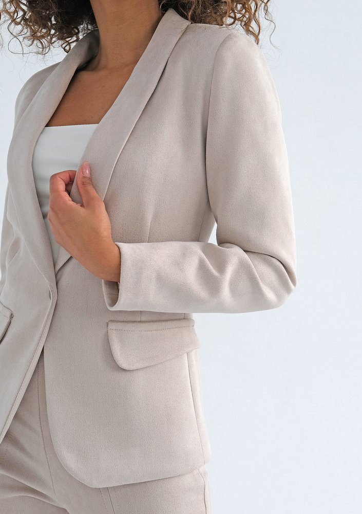 Preva - Beige eco suede blazer