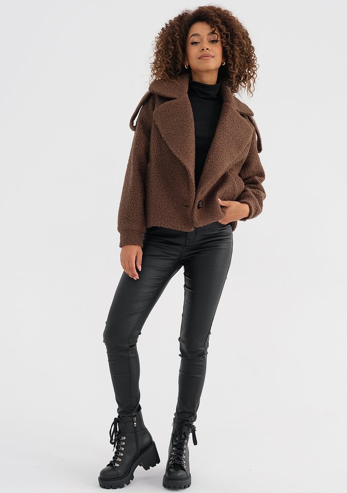 Cofi - Kurtka z bukli Brown