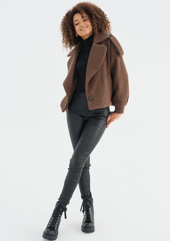 Cofi - Kurtka z bukli Brown