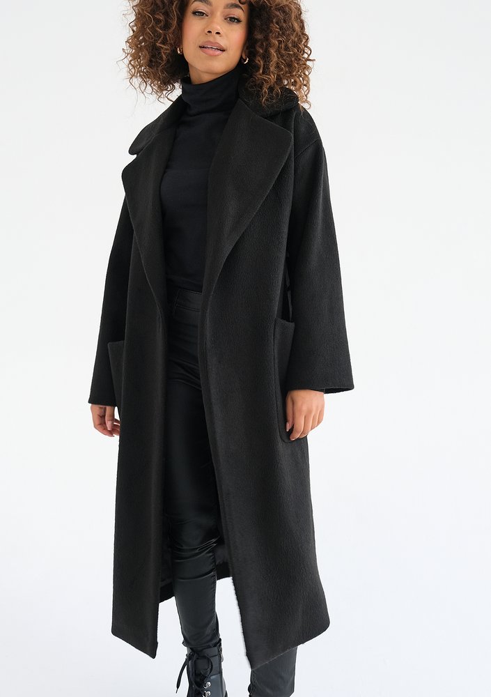 Sage - Black tied coat
