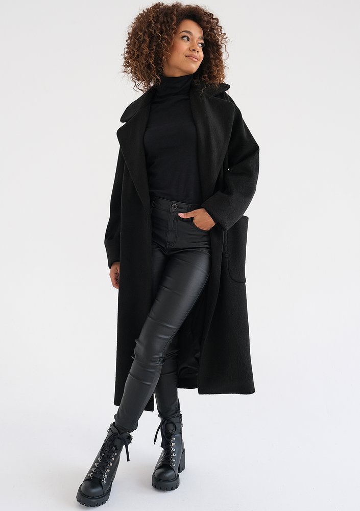 Sage - Black tied coat