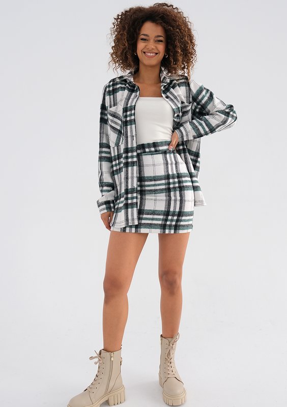Kamsa - White checked flannel shirt