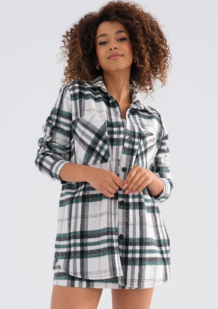 Kamsa - White checked flannel shirt