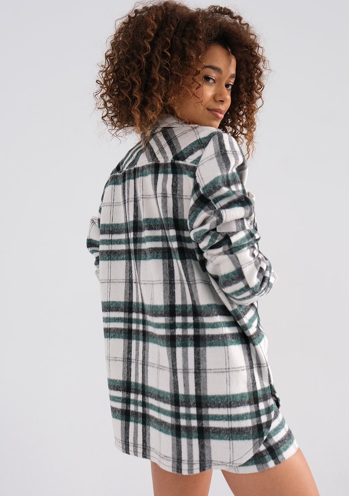 Kamsa - White checked flannel shirt