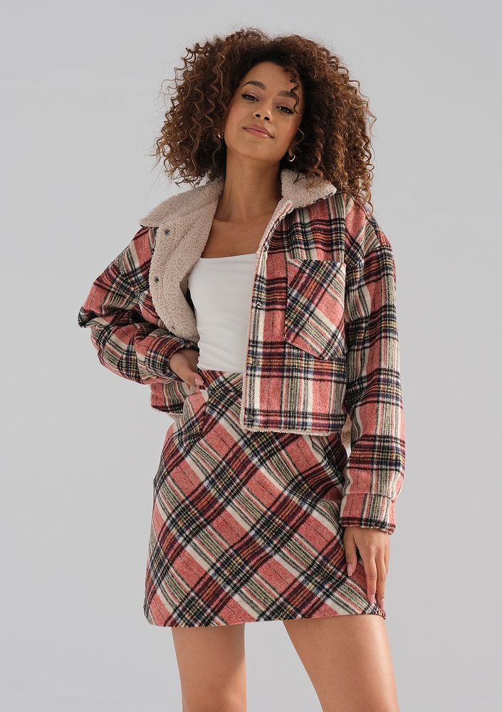 Lisa - Red checked flannel skirt