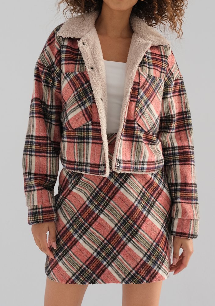 Lisa - Red checked flannel skirt