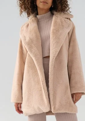 Osha - Beige faux fur coat