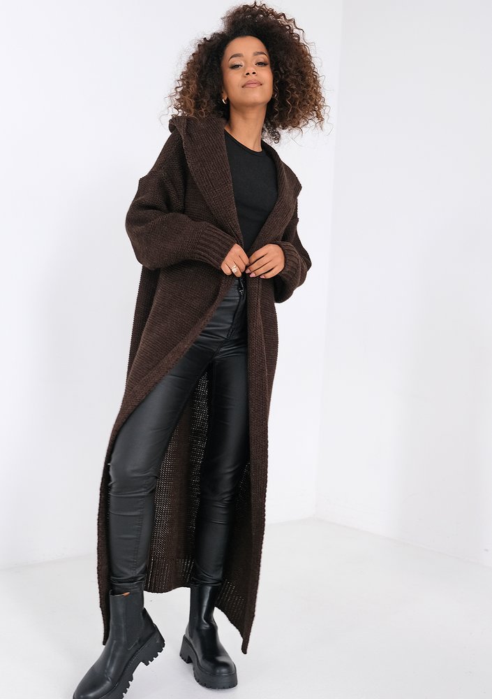 Malme - Long brown cardigan