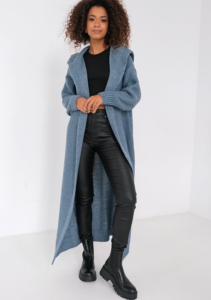Malme - Long jeans blue cardigan