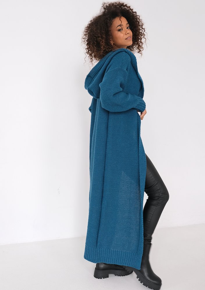 Malme - Long dark blue cardigan
