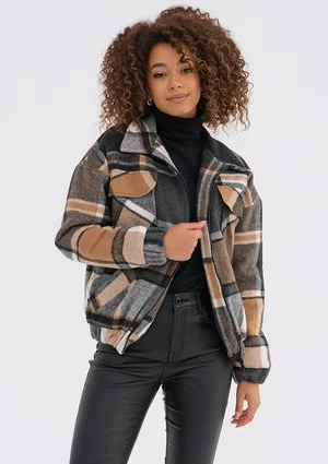 Alpira - Short checked flannel jacket