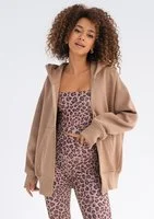 York - Bluza rozpinana oversize Coffee