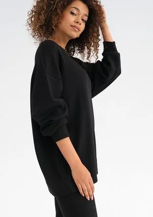 Mosly - Basic black oversize sweatshirt