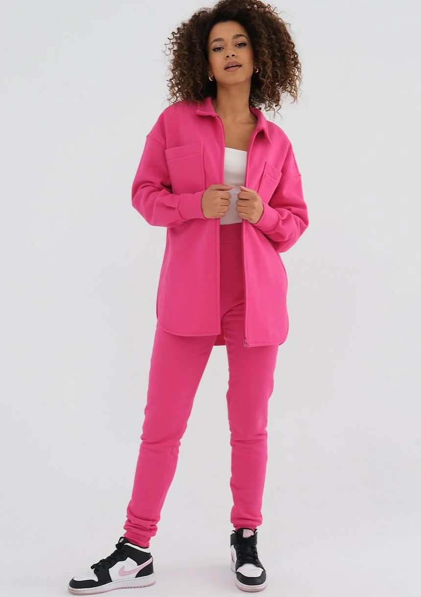 Uniqo - Fuxia pink zipped jumper