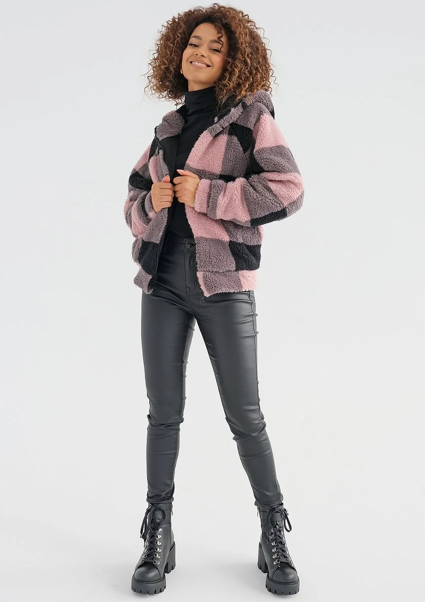 Nulca - Checked faux fur jacket
