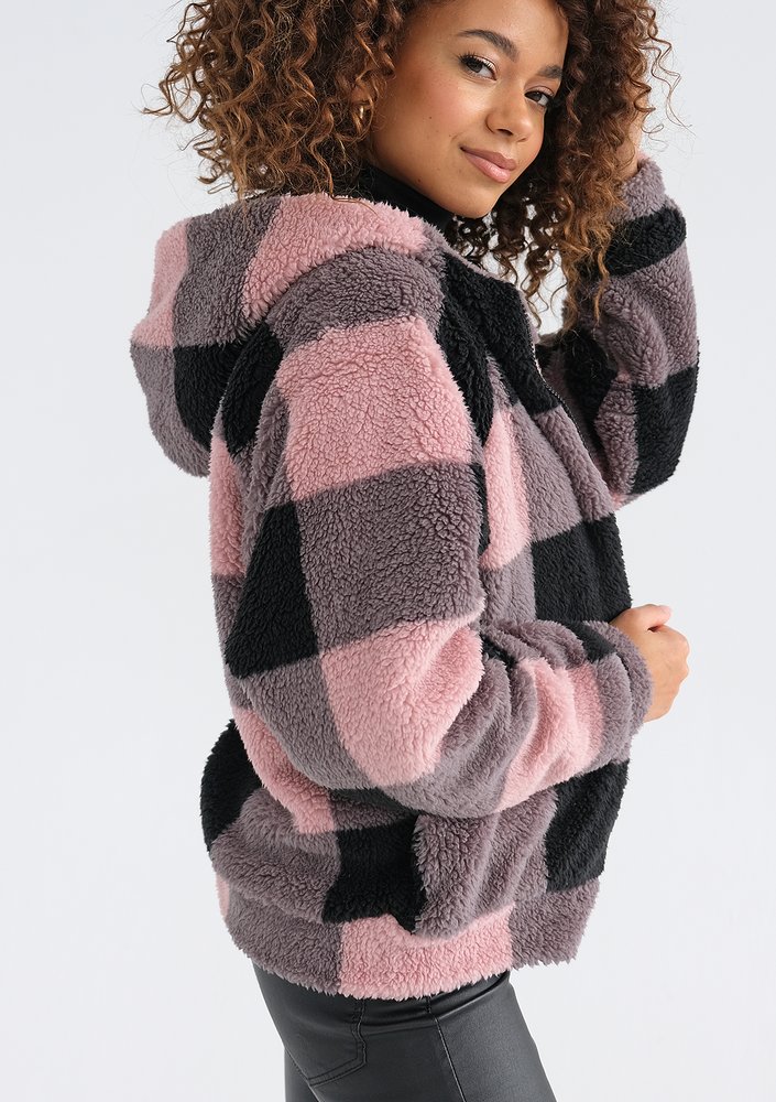 Nulca - Checked faux fur jacket
