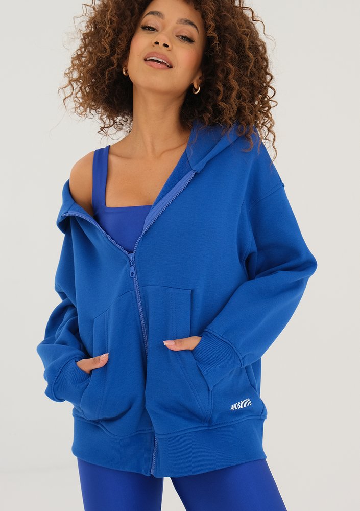 York - Bluza rozpinana oversize Cobalt Blue