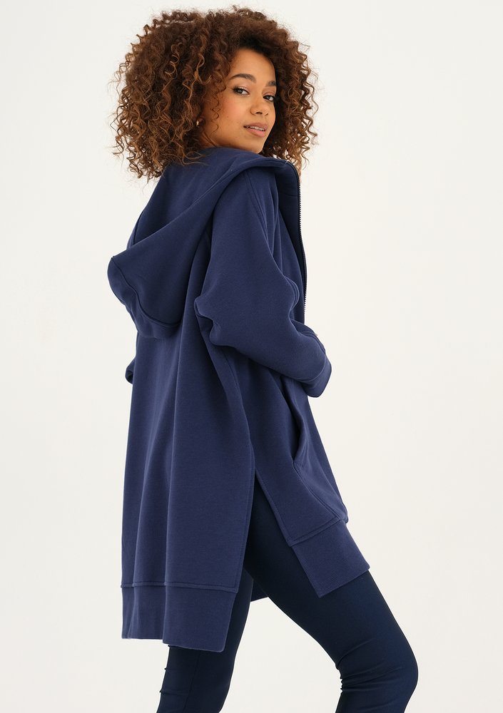 Heet - Długa bluza rozpinana Monaco Navy