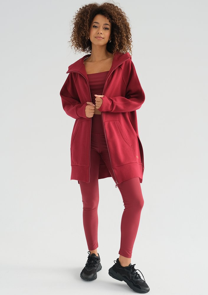 Heet - Długa bluza rozpinana Biking Red