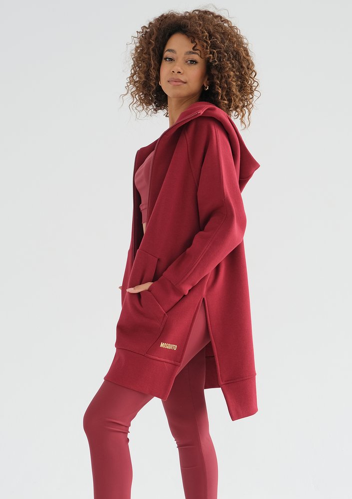 Heet - Long biking red zipped hoodie