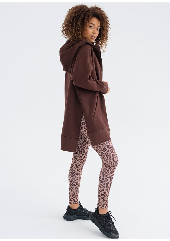 Heet - Długa bluza rozpinana Dark Brown