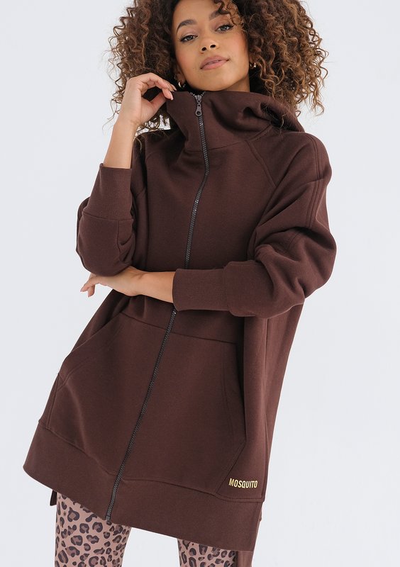 Heet - Długa bluza rozpinana Dark Brown