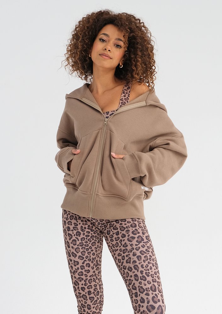 York - Bluza rozpinana oversize Coffee