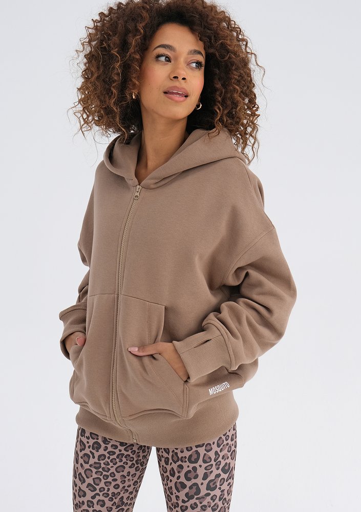 York - Bluza rozpinana oversize Coffee