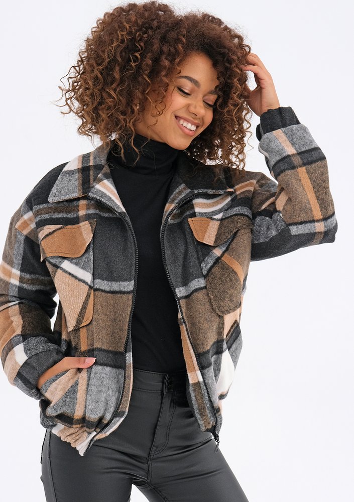 Alpira - Short checked flannel jacket