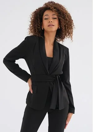 Goma - Black tied blazer