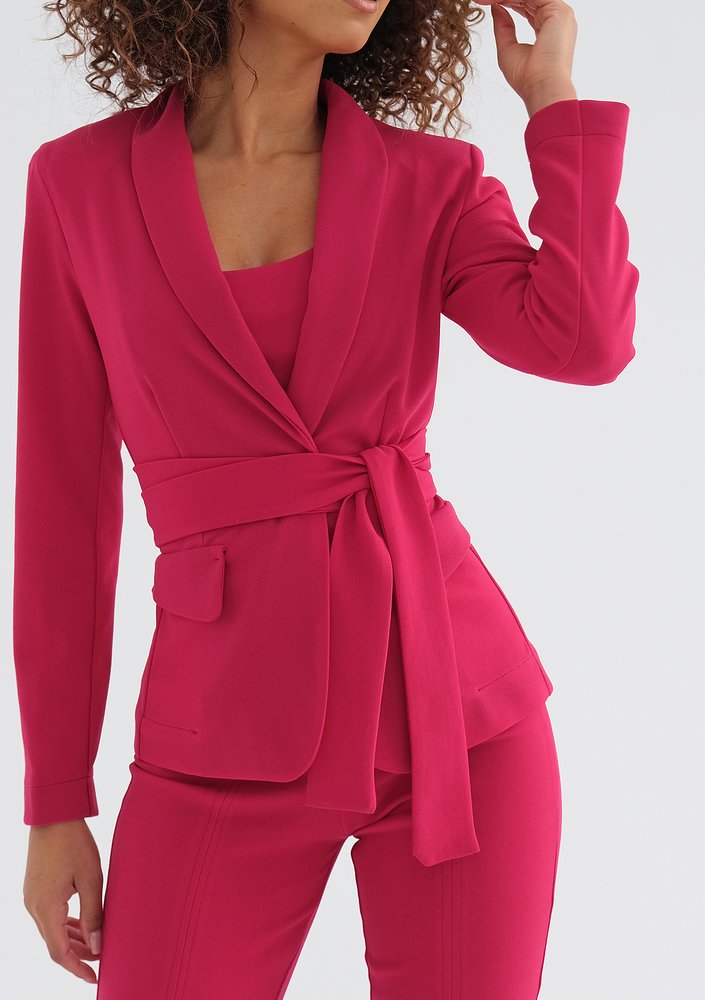 Goma - Amaranthine tied blazer