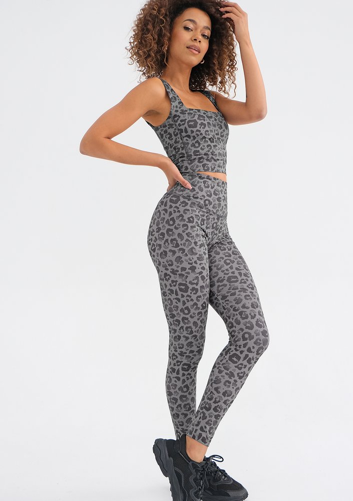 Hi Pure - Legginsy Grey Leopard