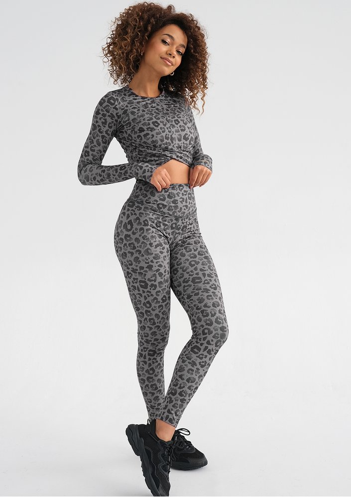 Hi Pure - Legginsy Grey Leopard