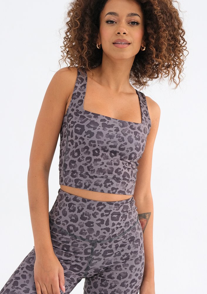 Classic - Grey leopard printed top
