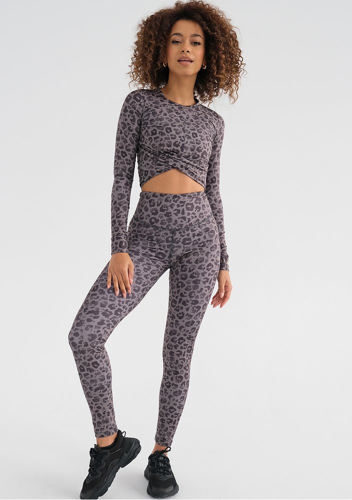 Hi Pure - Legginsy Grey Leopard