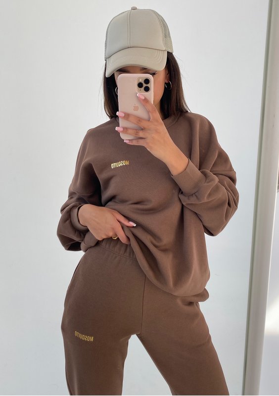 Pure - choco brown sweatshirt