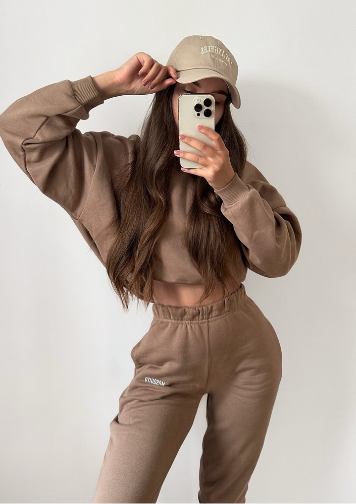 Pure - Bluza z kapturem Coffee