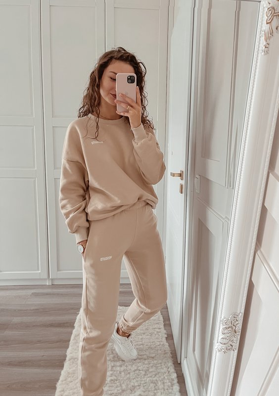 Warm Sand Simple Sweatshirt