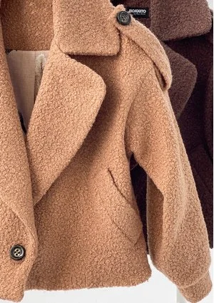 Cofi - Kurtka z bukli Camel