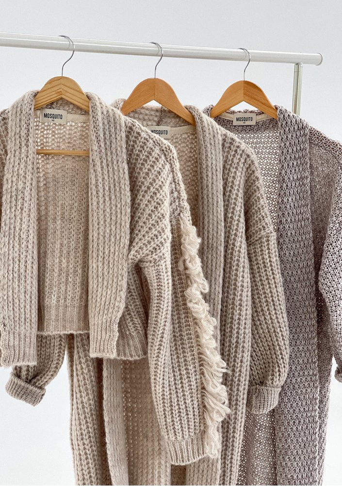 Adora - Sweter z frędzlami Beżowy