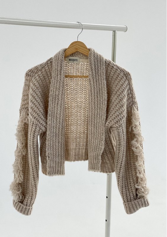 Adora - Sweter z frędzlami Beżowy