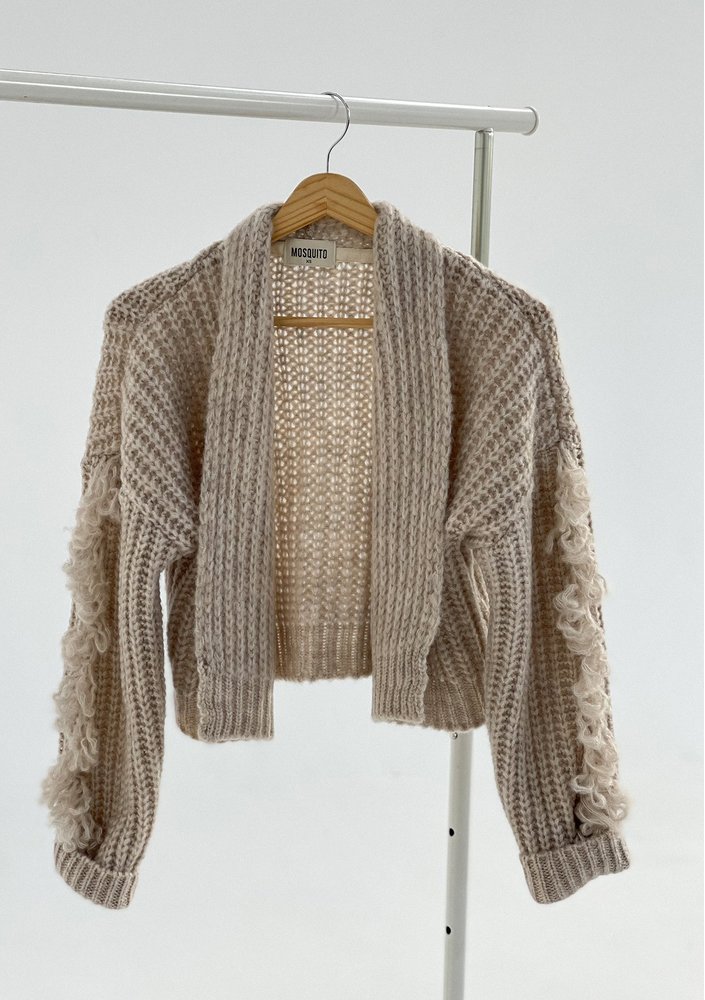 Adora - Sweter z frędzlami Beżowy