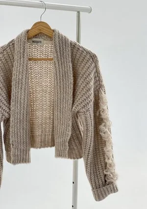 Adora - Sweter z frędzlami Beżowy