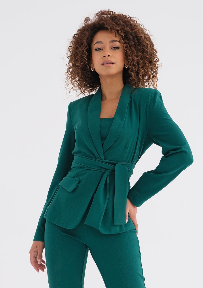 Goma - Green tied blazer