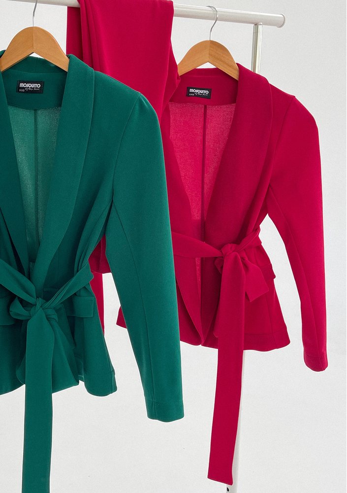 Goma - Amaranthine tied blazer