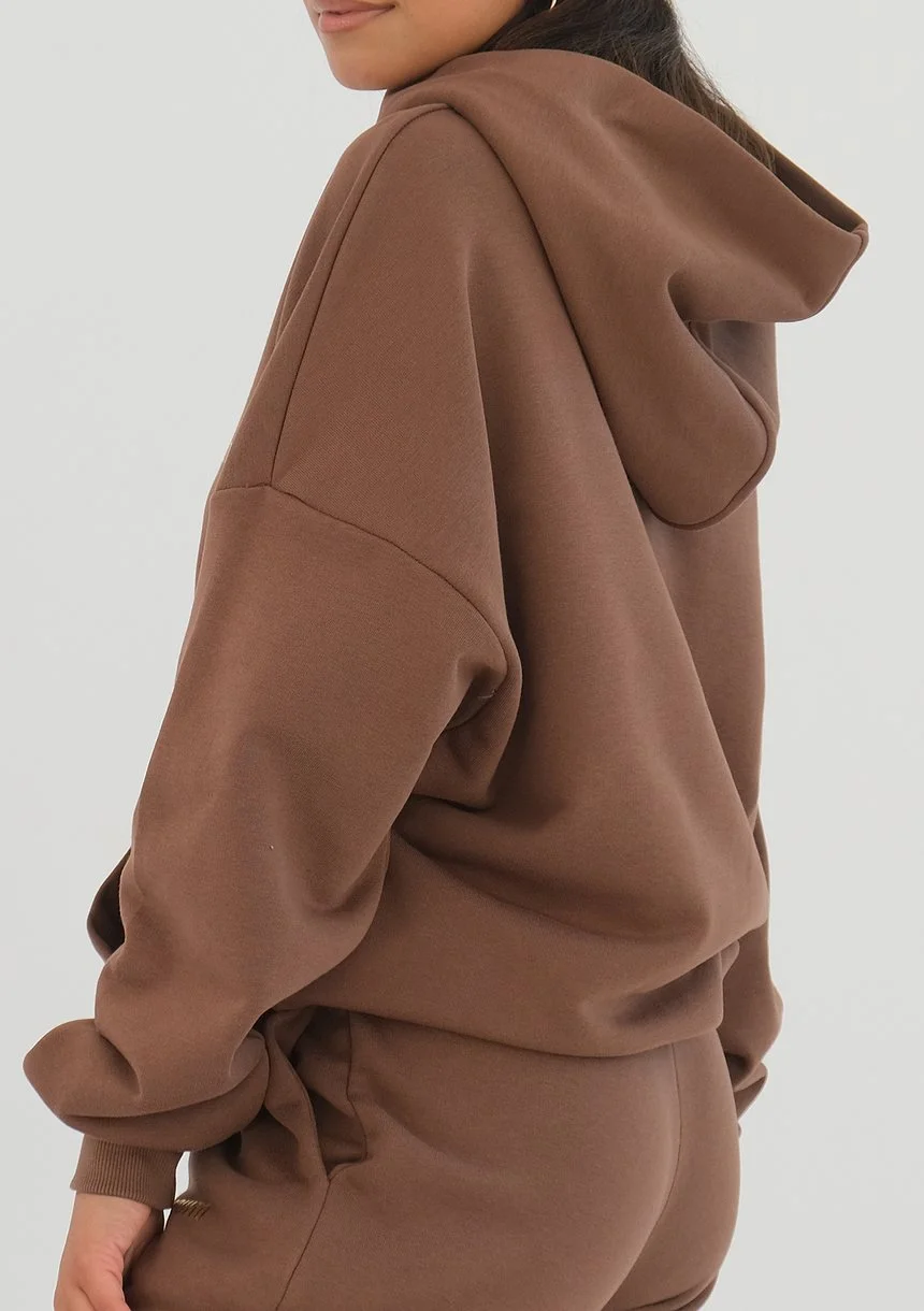 Pure - choco brown hoodie