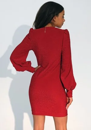 Esme - Shiny red mini dress