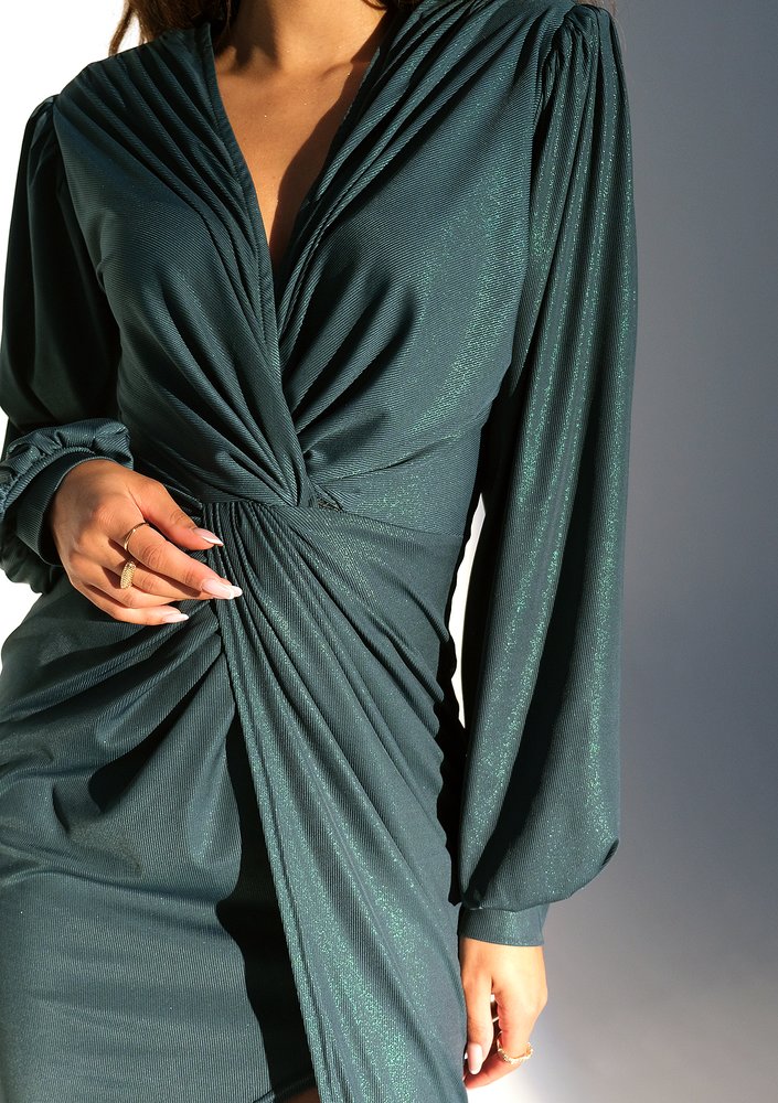 Labelle - Shiny green midi dress